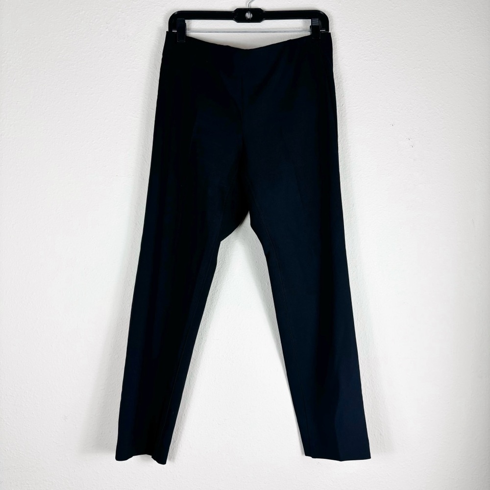 Adrianna Papell Straight Leg Crepe Dress Pants Womens Sz 8 Solid Black